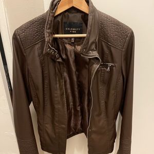 Celebrity Pink leather jacket